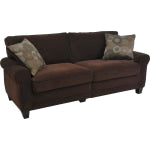 Serta RTA Trinidad Collection Fabric Sofa, 73inW x 32 1/2inD, Chocolate