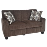 Serta RTA San Paolo Collection Fabric Loveseat Sofa, 61inW, Mink Brown