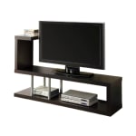 Monarch Specialties Hollow-Core TV Stand, For Flat-Panel TVs Up To 47in, Cappuccino