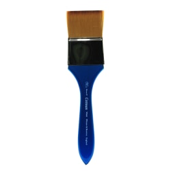 Winsor & Newton Artists Oil Paint Brush, Size 4, Flat Bristle, Hog Hair, Black