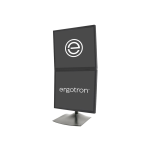 Ergotron DS100 Series Freestanding Dual Monitor Stand - Up to 46lb - Up to 24in Flat Panel Display - Black