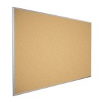 Balt Best Rite Valu Tak Cork Bulletin Board, 48in x 60in, Aluminum Frame With Silver Finish