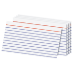 Office Depot Brand Index Cards, 3in x 5in, Ruled, White, 100