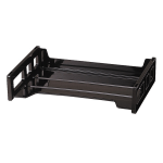 Office Depot Brand 30% Recycled Ribbed Bottom Stackable Letter Tray, Black