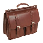 Siamod Signorini Leather Laptop Case For 15in Laptops, Cognac