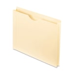 Oxford Reinforced-Top File Jackets, Letter Size, 1 1/2in Expansion, Manila, Box Of 50