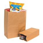 Partners Brand Grocery Bags, 9 3/4inH x 5inW x 3 1/4inD, Kraft, Case Of 500