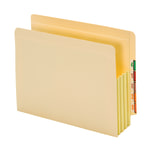 Pendaflex End-Tab File Pockets With Tyvek Gusset, 3 1/2in Expansion, Letter Size, Manila, Pack Of 10 Pockets