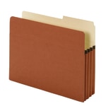 Pendaflex Redrope Expanding File Pockets, 3 1/2in Expansion, Letter Size, Brown, Box Of 25 File Pockets