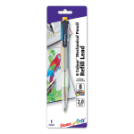 Pentel Arts 8 Colour Mechanical Pencil, 2.0mm, Clear Barrel/Assorted Clip Colors