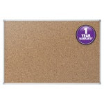 Mead Bulletin Board, 24in x 18in, Aluminum Frame With Natural Silver Finish