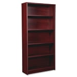 Lorell Prominence 2.0 60inH 5-Shelf Bookcase, Mahogany