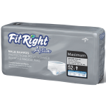 FitRight Active Male Guards, 6in x 11in, White, Bag Of 52