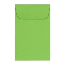 LUX Coin Envelopes, #1, Gummed Seal, Limelight, Pack Of 1,000