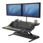 Fellowes Lotus DX Adjustable Sit-Stand Workstation, Black