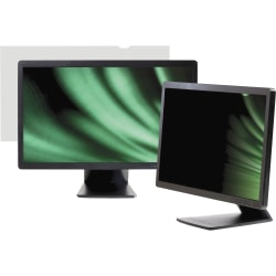 Business Source Widescreen Frameless Privacy Filter Black - For 24in Widescreen LCD Monitor - 16:10 - Anti-glare - 1 Pack