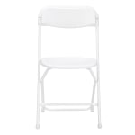 Cosco Classic Collection Resin Folding Chair, White/White, Pack Of 8