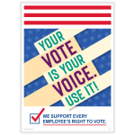 ComplyRight Get Out The Vote Posters, Your Vote Is Your Voice, English, 10in x 14in, Pack Of 3 Posters