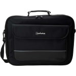 Manhattan Empire Notebook Computer Briefcase With 17in Laptop Pocket, 5-1/2inH x 17inW x 3inD, Black