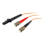 StarTech.com 1m Fiber Optic Cable - Multimode Duplex 62.5/125 - LSZH - MTRJ/ST - OM1 - MTRJ to ST Fiber Patch Cable (FIBMTST1) - Network cable - MT-RJ multi-mode (M) to ST multi-mode (M) - 1 m - fiber optic - duplex - 62.5 / 125 micron