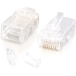 C2G Modular Plug - Network connector - RJ-45 (M) - CAT 5e - solid, stranded - clear (pack of 25)