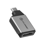 Alogic Ultra Mini USB-C to DisplayPort Adapter - 1 Pack - 1 x DisplayPort Digital Audio/Video Female - 1 x Type C USB Male - 3840 x 2160 Supported - Space Gray