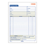 Adams Carbonless Purchase Order Book, 5 9/16in x 8 7/16in, 2-Part, 50 Set Pad