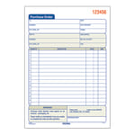 Adams Carbonless Purchase Order Book, 5 9/16in x 8 7/16in, 3-Part, 50 Set Pad