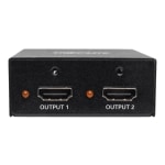 Eaton Tripp Lite series 2-Port 4K 3D HDMI Splitter, HDMI, HDCP 2.2, Ultra HD 4K x 2K Audio/Video, 3840 x 2160 @ 60 Hz, HDR, TAA - Video/audio splitter - 2 x HDMI - desktop, rack-mountable, wall-mountable - TAA Compliant