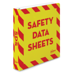 Avery Preprinted Safety Data Sheet 3-Ring Binder, 1 1/2in Rings, Yellow/Red