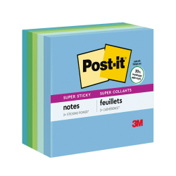 Post-it Notes, 3 in x 3 in, 6 Pads, 100 Sheets/Pad, Clean Removal, Canary Yellow, Lined