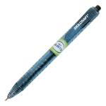 SKILCRAFT Ballpoint Pens, Pack Of 12, Medium Point, Transparent Blue Barrel, Black Ink