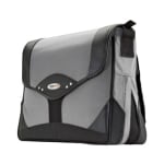 Mobile Edge Premium Messenger Bag, Black/Silver