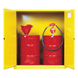 Vertical Drum Safety Cabinets, Manual-Closing, (2) 55 Gallon Drum, w/Support