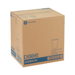 Dixie Paper Hot Cups, 8 Oz, White, Carton Of 1,000 Cups