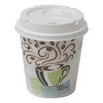 Dixie PerfecTouch Hot Cups And Lids, 10 Oz., White, Pack Of 50