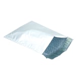 Partners Brand Bubble Lined Poly Mailers, 8 1/2in x 12in, White, Box Of 25