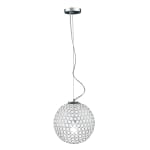 Elegant Designs Crystal Pendant Sphere Hanging Light, 12inW, Chrome