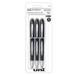 uni-ball JetStream Ballpoint Pens, Bold Point, 1.0 mm, Black Barrel, Black Ink, Pack Of 3