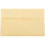 JAM Paper Parchment Booklet Invitation Envelopes, A10, Gummed Seal, 30% Recycled, Antique Gold, Pack Of 25