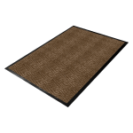 Genuine Joe Dual-Ribbed Indoor Floor Mat, 4ft x 6ft, Chocolate