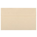 JAM Paper Parchment Booklet Invitation Envelopes, A10, Gummed Seal, 30% Recycled, Brown, Pack Of 25