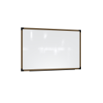 Ghent Prest Magnetic Dry-Erase Whiteboard, Porcelain, 50-1/4in x 62-1/4in, White, Driftwood Oak Wood Frame