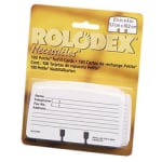 Rolodex Card File Refills, Ruled, 2 1/4in x 4in, White, Pack Of 100