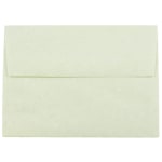 JAM Paper Parchment Booklet Invitation Envelopes, A6, Gummed Seal, 30% Recycled, Green, Pack Of 25