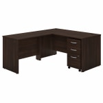 Bush Business Furniture Studio C 60inW L-Shaped Corner Desk With Mobile File Cabinet With Return, Black Walnut, Standard Delivery