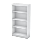 South Shore Axess 57inH 4-Shelf Bookcase, Pure White