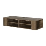 South Shore City Life Wall Mounted Media Console, Weathered Oak