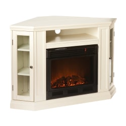 SEI Furniture Claremont Electric Fireplace Media Console, 32 1/4inH x 48inW x 27inD, Ivory