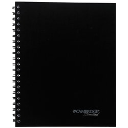 Mead Cambridge Limited Quicknotes Notebook, 8 1/2in x 11in, College Ruled, 96 Sheets, Black